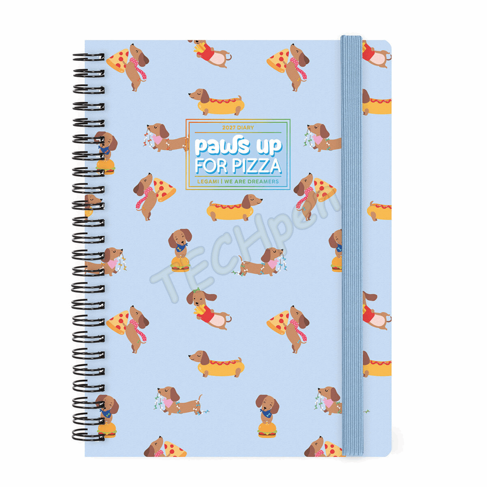 LEGAMI AG2712164 12-MONTH DIARY 2027 - DOG - DACHSHUND - LARGE - WEEKLY SPIRAL BOUND