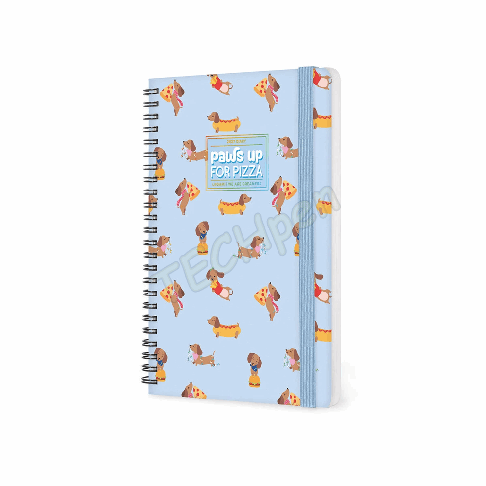 LEGAMI AG2712164 12-MONTH DIARY 2027 - DOG - DACHSHUND - LARGE - WEEKLY SPIRAL BOUND