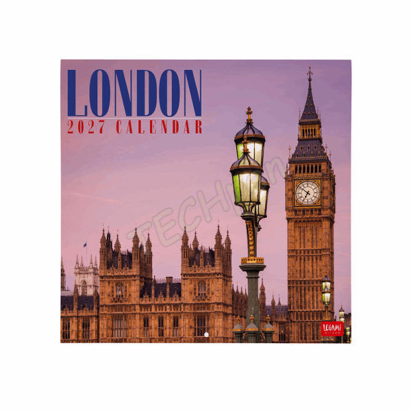 LEGAMI CAL270018 WALL CALENDAR 2027 - AROUND THE WORLD - LONDON - 30X29