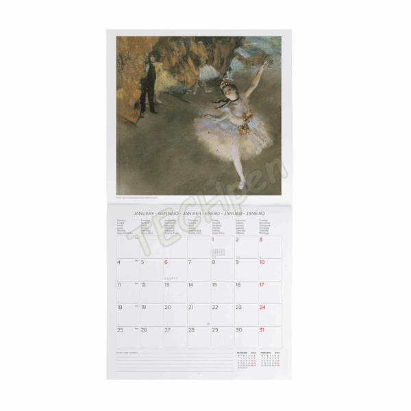 LEGAMI CAL270023 WALL CALENDAR 2027 - ART COLLECTION - IMPRESSIONISTS - 30X29