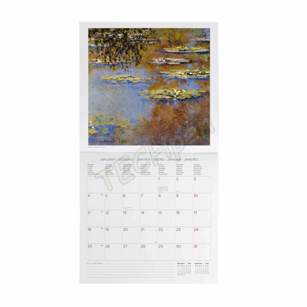 LEGAMI CAL270024 WALL CALENDAR 2027 - ART COLLECTION - CLAUDE MONET - 30X29