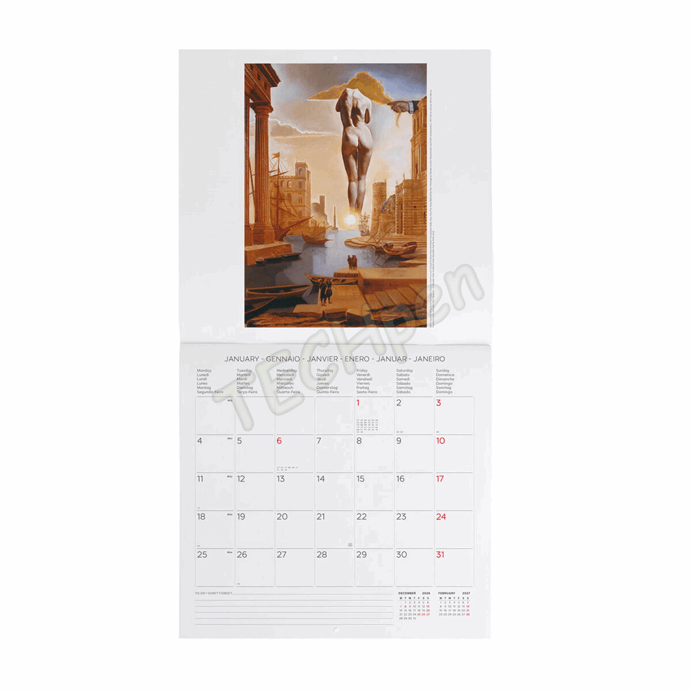 LEGAMI CAL270027 WALL CALENDAR 2027 - ART COLLECTION - SALVADOR DALI - 30X29