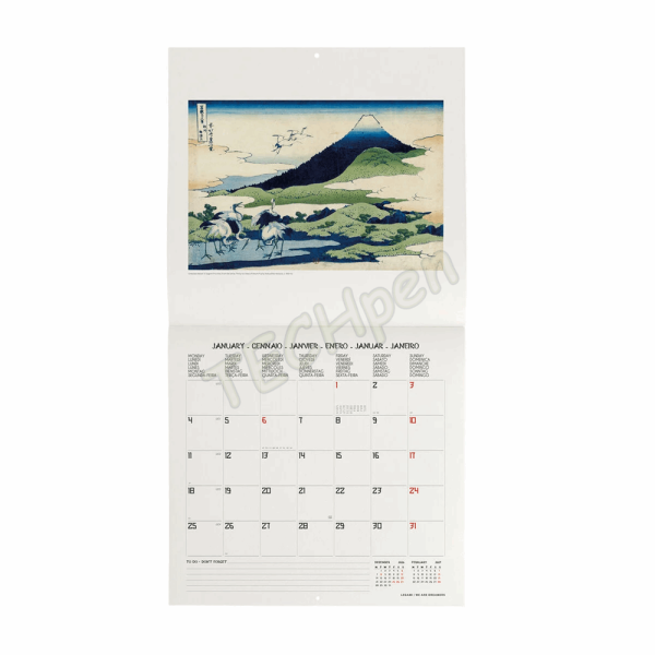 LEGAMI CAL270029 WALL CALENDAR 2027 - ART COLLECTION - JAPANESE SCHOOL - 30X29
