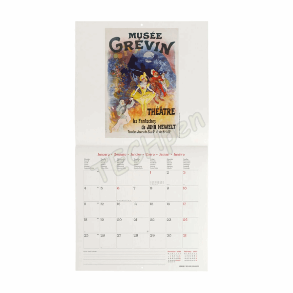 LEGAMI CAL270030 WALL CALENDAR 2027 - ART COLLECTION - BELLE EPOQUE - 30X29
