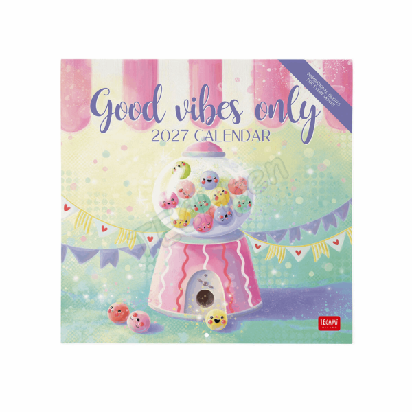 LEGAMI CAL270034 WALL CALENDAR 2027 - INSPIRATION - GOOD VIBES ONLY - 30X29