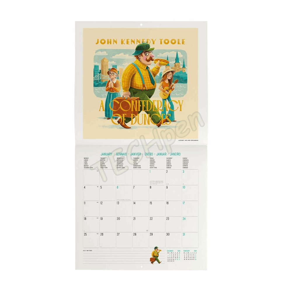 LEGAMI CAL270046 WALL CALENDAR 2027 - BOOK LOVERS - BOOK LOVERS - 30X29