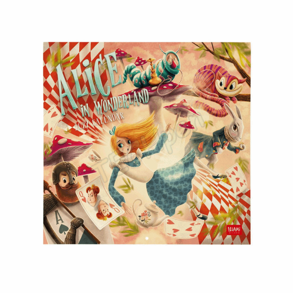 LEGAMI CAL270047 WALL CALENDAR 2027 - BOOK LOVERS - ALICE IN WONDERLAND - 30X29