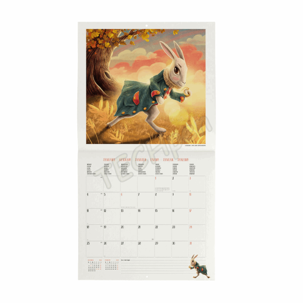 LEGAMI CAL270047 WALL CALENDAR 2027 - BOOK LOVERS - ALICE IN WONDERLAND - 30X29