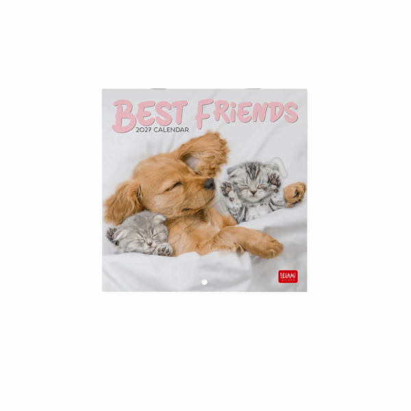 LEGAMI CAL270088 WALL CALENDAR 2027 - ANIMALS - BEST FRIENDS - 18X18