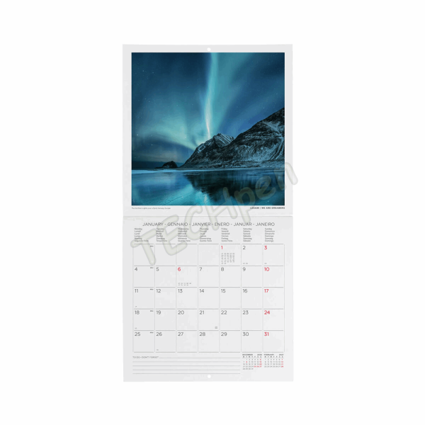LEGAMI CAL270091 WALL CALENDAR 2027 - NATURE & LANDSCAPES - PLANET EARTH - 18X18