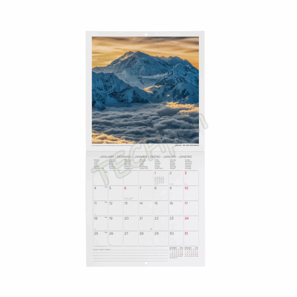 LEGAMI CAL270092 WALL CALENDAR 2027 - NATURE & LANDSCAPES - MOUNTAINS - 18X18
