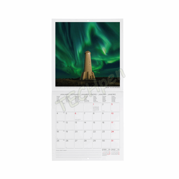 LEGAMI CAL270094 WALL CALENDAR 2027 - NATURE & LANDSCAPES - LIGHTHOUSES OF THE WORLD - 18X