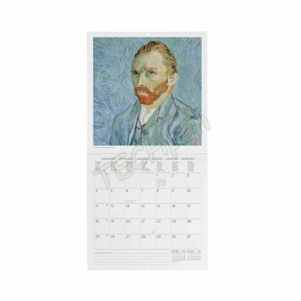 LEGAMI CAL270097 WALL CALENDAR 2027 - ART COLLECTION - VINCENT VAN GOGH - 18X18