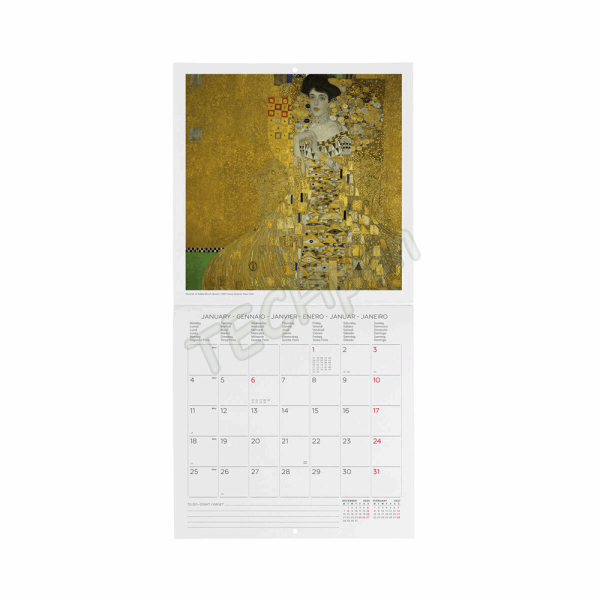 LEGAMI CAL270098 WALL CALENDAR 2027 - ART COLLECTION - GUSTAV KLIMT - 18X18