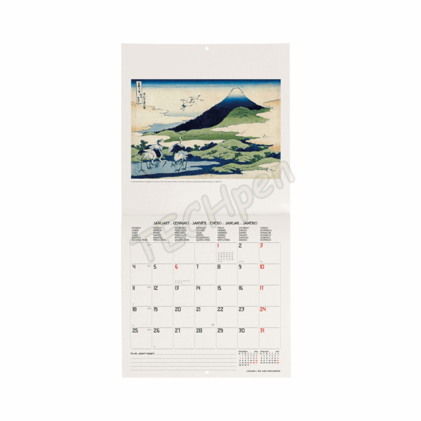 LEGAMI CAL270099 WALL CALENDAR 2027 - ART COLLECTION - JAPANESE SCHOOL - 18X18