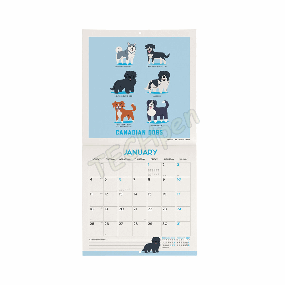LEGAMI CAL270101 WALL CALENDAR 2027 - DOGS - DOGS OF THE WORLD - 18X18