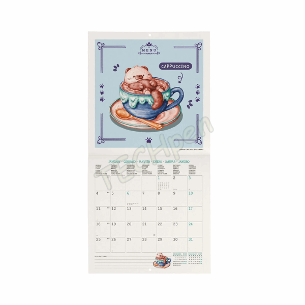 LEGAMI CAL270108 WALL CALENDAR 2027 - FOOD & DRINK - CUTIE FOODIE - 18X18