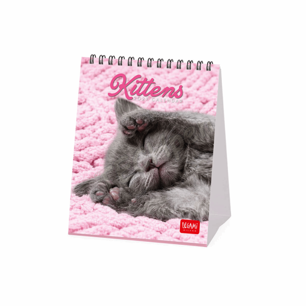 LEGAMI CAL270119 DESK CALENDAR 2027 - CATS - KITTENS - 12X14.5