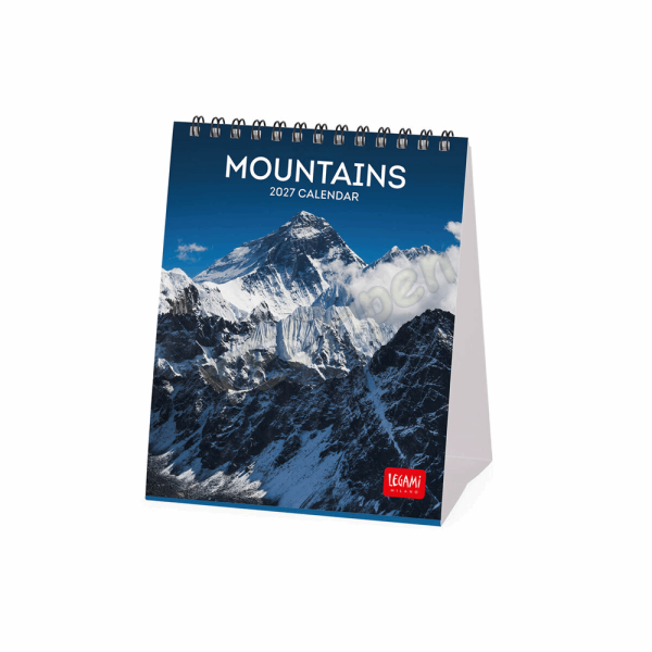 LEGAMI CAL270127 DESK CALENDAR 2027 - NATURE & LANDSCAPES - MOUNTAINS - 12X14.5