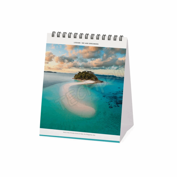 LEGAMI CAL270128 DESK CALENDAR 2027 - NATURE & LANDSCAPES - VITAMIN SEA - 12X14.5