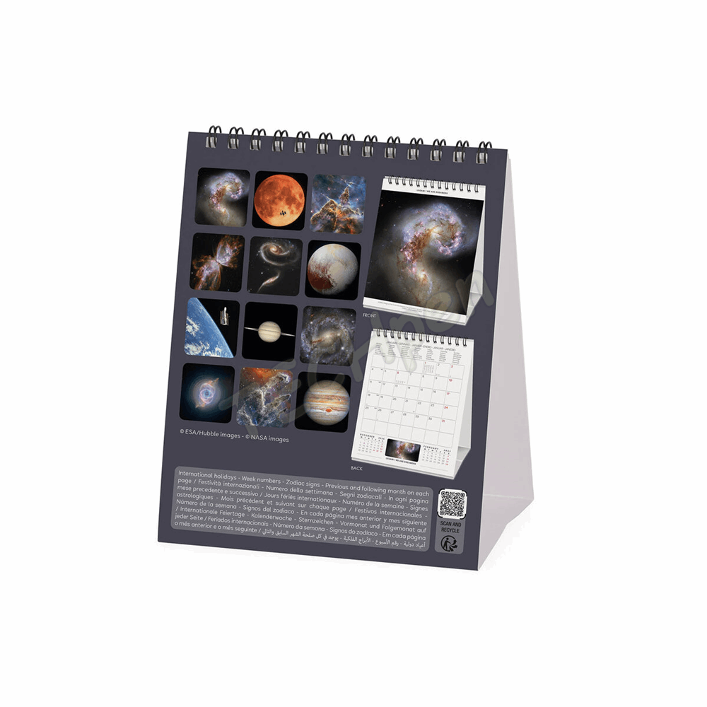 LEGAMI CAL270129 DESK CALENDAR 2027 - NATURE & LANDSCAPES - BEYOND INFINITY - 12X14.5