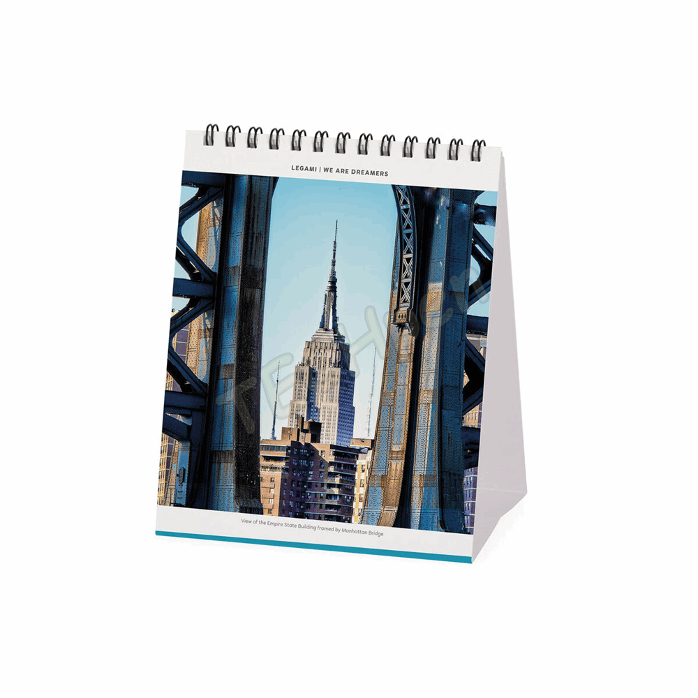 LEGAMI CAL270130 DESK CALENDAR 2027 - AROUND THE WORLD - NEW YORK - 12X14.5