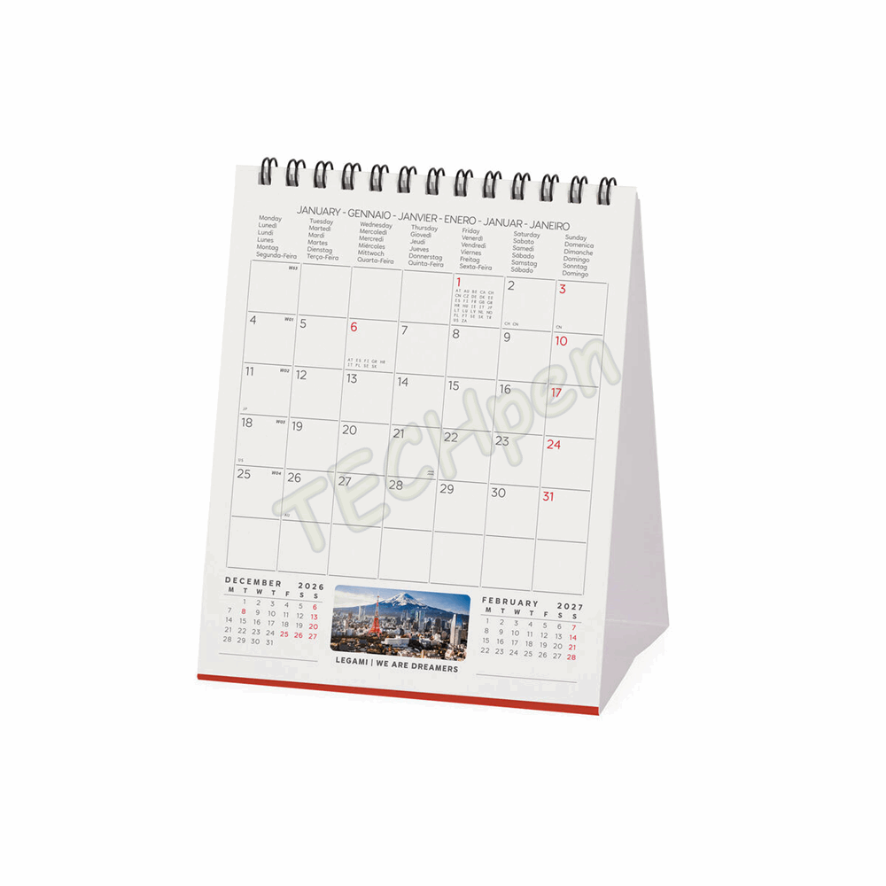 LEGAMI CAL270132 DESK CALENDAR 2027 - AROUND THE WORLD - BEAUTY OF JAPAN - 12X14.5