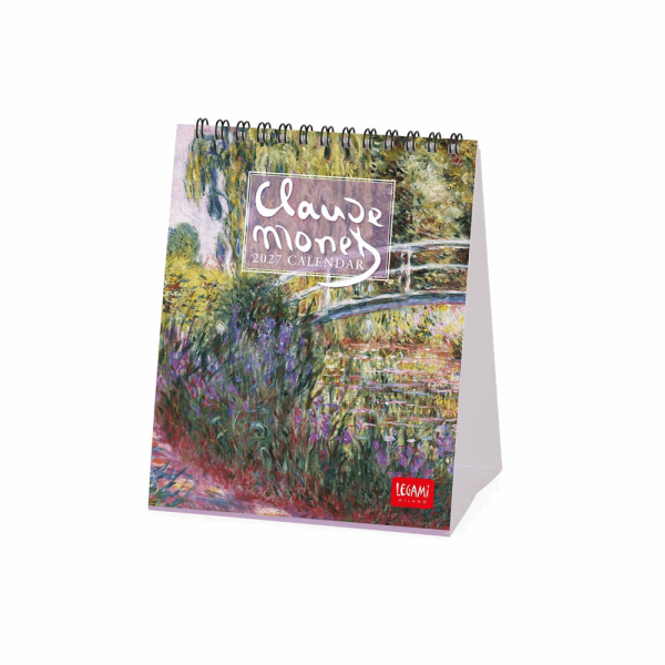 LEGAMI CAL270133 DESK CALENDAR 2027 - ART COLLECTION - CLAUDE MONET - 12X14.5