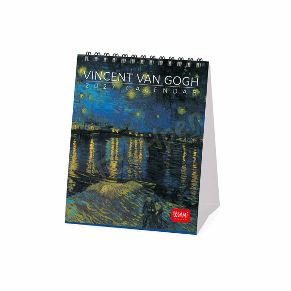 LEGAMI CAL270134 DESK CALENDAR 2027 - ART COLLECTION - VINCENT VAN GOGH - 12X14.5
