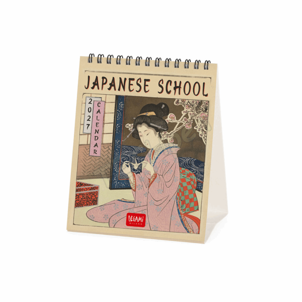 LEGAMI CAL270137 DESK CALENDAR 2027 - ART COLLECTION - JAPANESE SCHOOL - 12X14.5