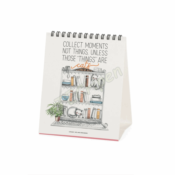LEGAMI CAL270139 DESK CALENDAR 2027 - CATS - SKETCHY CATS - 12X14.5