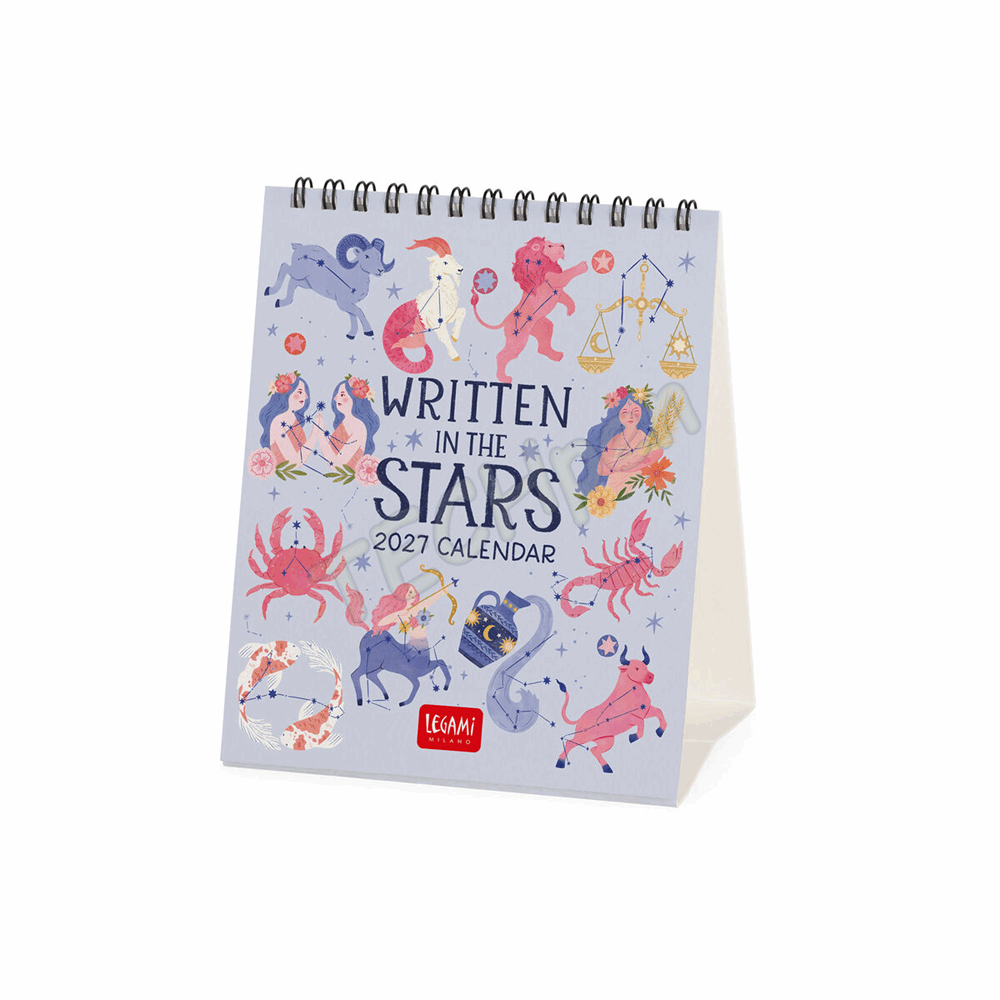 LEGAMI CAL270144 DESK CALENDAR 2027 - INSPIRATION - WRITTEN IN THE STARS - 12X14.5