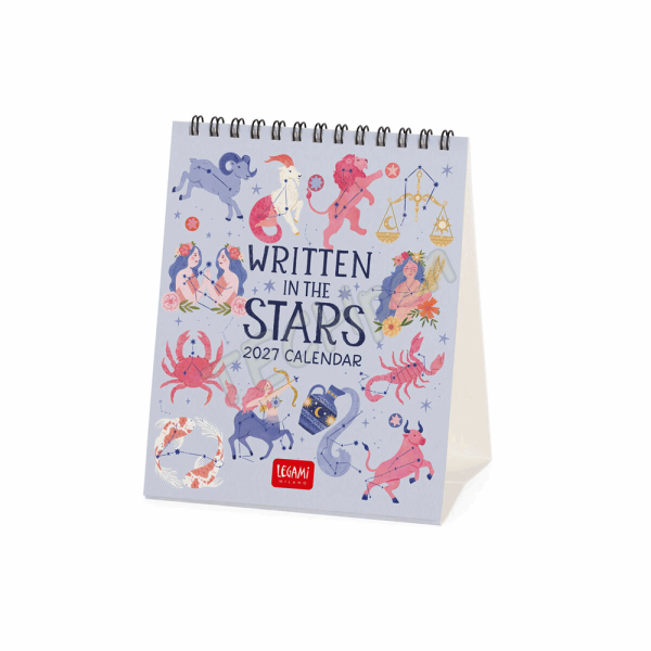 LEGAMI CAL270144 DESK CALENDAR 2027 - INSPIRATION - WRITTEN IN THE STARS - 12X14.5