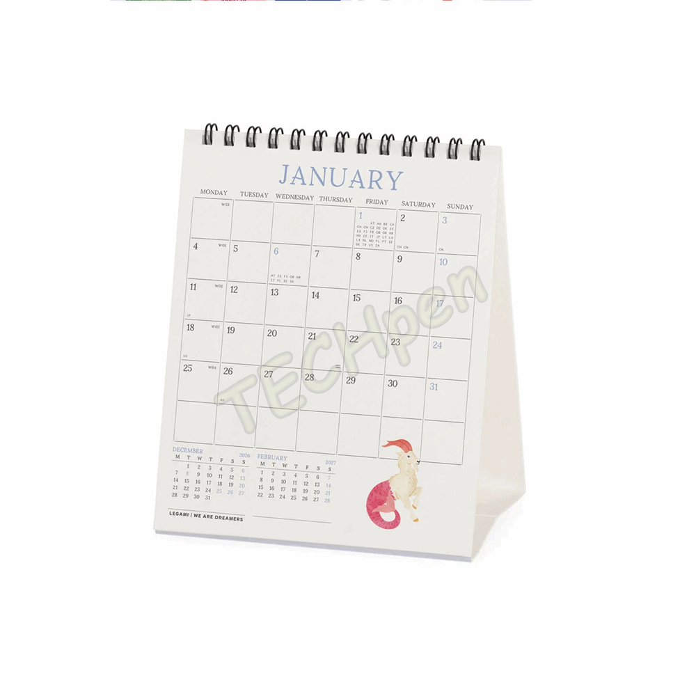 LEGAMI CAL270144 DESK CALENDAR 2027 - INSPIRATION - WRITTEN IN THE STARS - 12X14.5