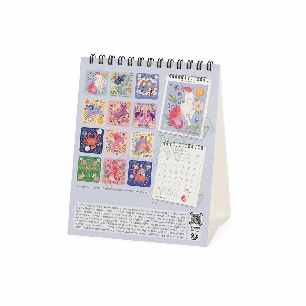 LEGAMI CAL270144 DESK CALENDAR 2027 - INSPIRATION - WRITTEN IN THE STARS - 12X14.5