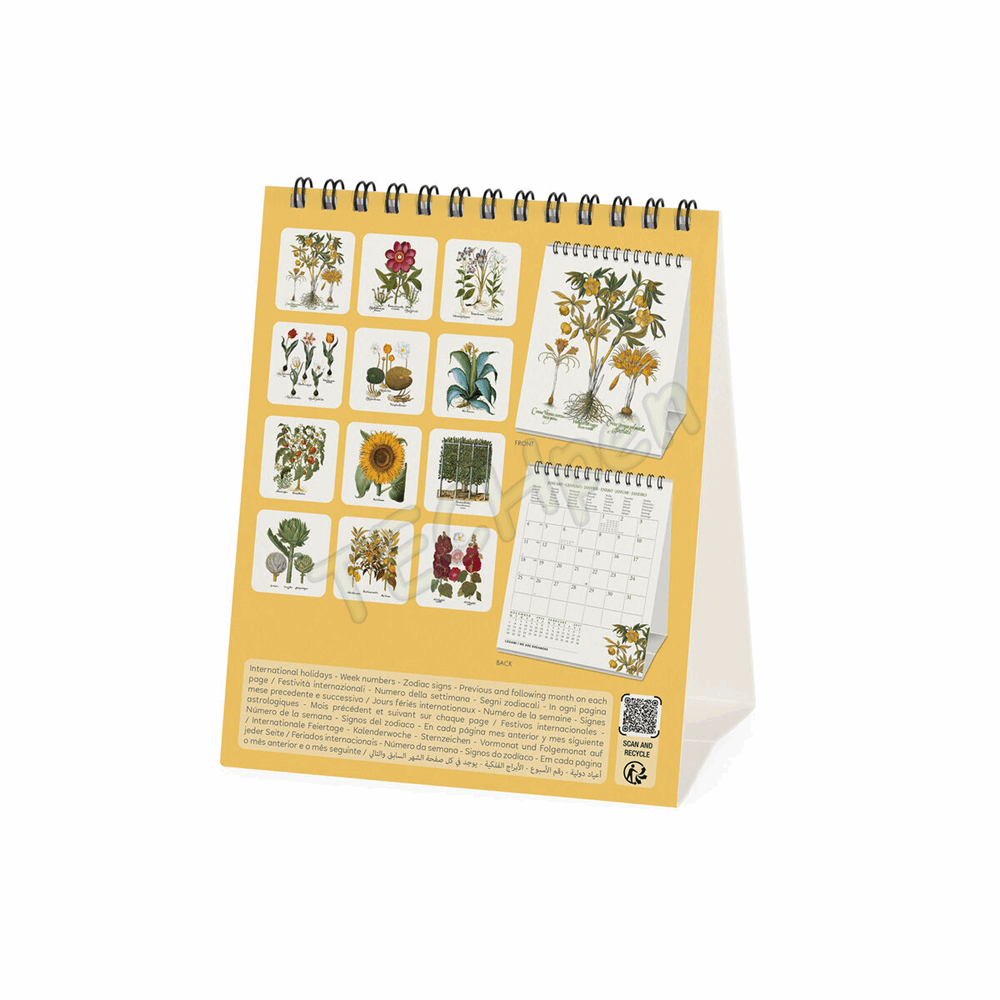 LEGAMI CAL270146 DESK CALENDAR 2027 - VINTAGE - HERBARIUM - 12X14.5