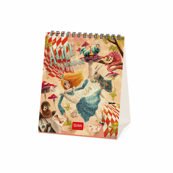 LEGAMI CAL270150 DESK CALENDAR 2027 - BOOK LOVERS - WONDERLAND - 12X14.5