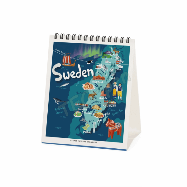 LEGAMI CAL270151 DESK CALENDAR 2027 - AROUND THE WORLD - LETS TRAVEL THE WORLD - 12X14.5
