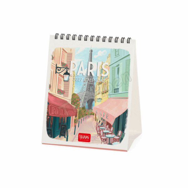 LEGAMI CAL270152 DESK CALENDAR 2027 - AROUND THE WORLD - PARIS - 12X14.5