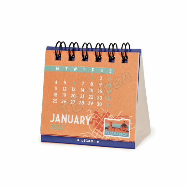 LEGAMI CALMC27001 MICRO CALENDAR 2027 - AROUND THE WORLD - TRAVEL - 5.8X5.3