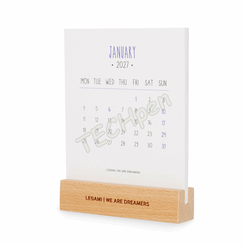 LEGAMI CALWB27001 CALENDAR WITH WOODEN BASE 2027 - APHORISMS - APHORISMS - 10.5X15X2.5