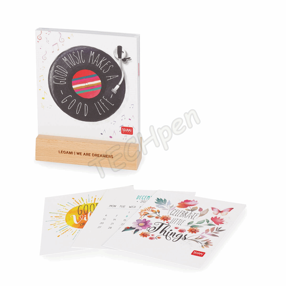 LEGAMI CALWB27001 CALENDAR WITH WOODEN BASE 2027 - APHORISMS - APHORISMS - 10.5X15X2.5
