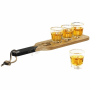 GENTLEMENS Serving Paddle & Shot Glasses GEN149
