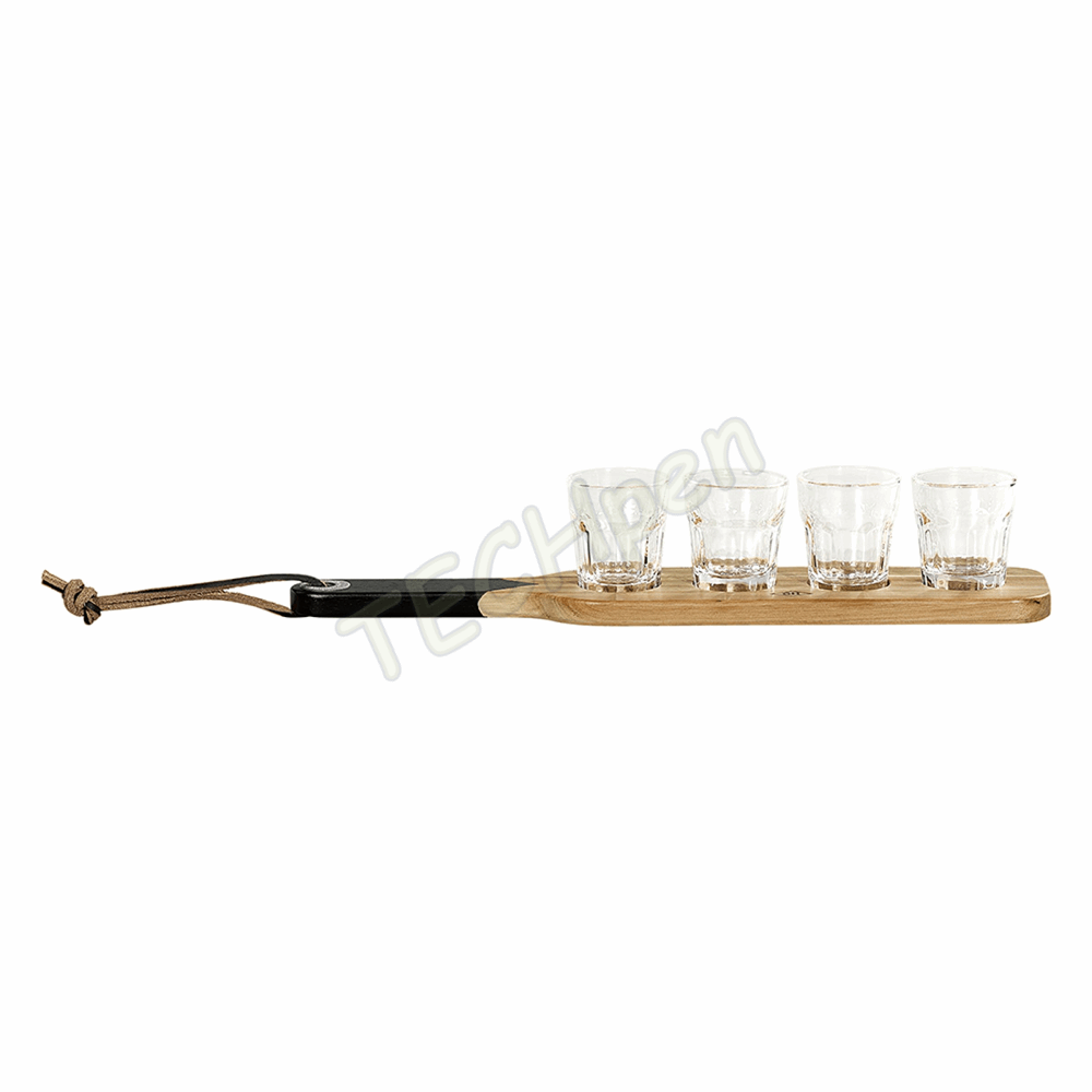GENTLEMENS Serving Paddle & Shot Glasses GEN149