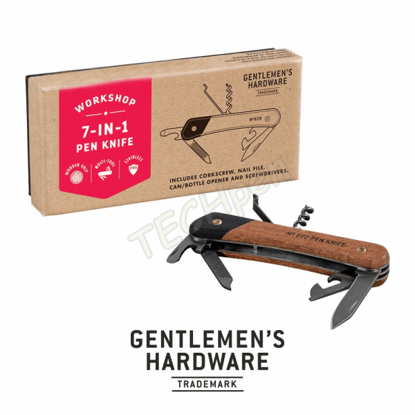 GENTLEMENS PEN KNIFE MULTI-TOOL KRAFT PACKAGING GEN629