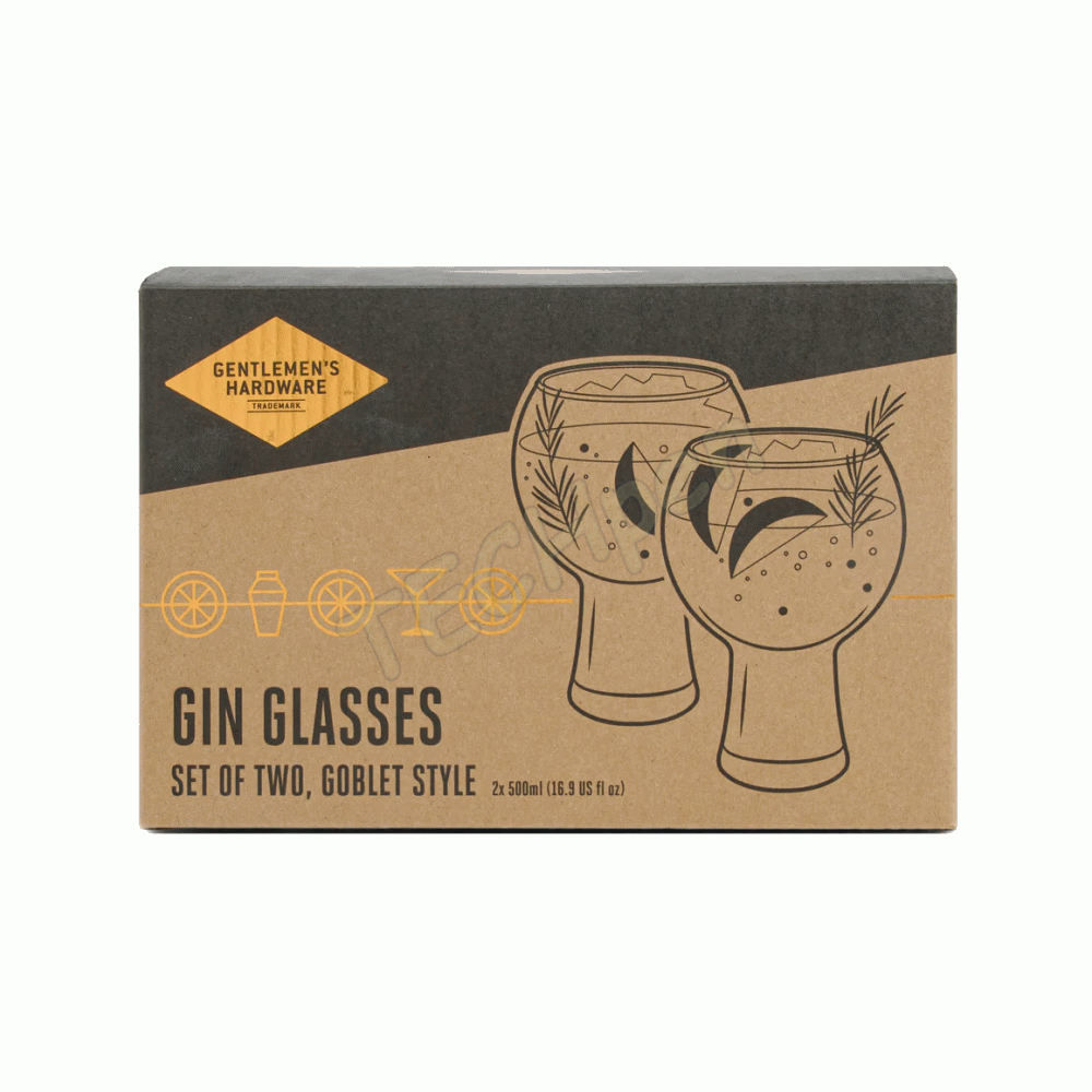 GENTLEMENS GEN855UK GIN GLASS - SET OF 2