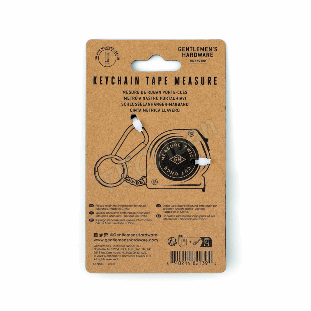 GENTLEMENS GEN883UK KEY CHAIN TAPE MEASURE