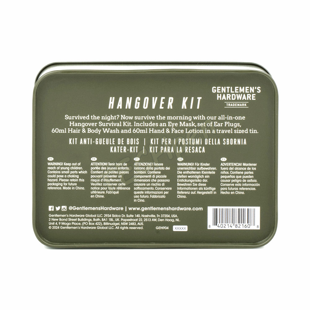 GENTLEMENS GEN904UK HANGOVER KIT