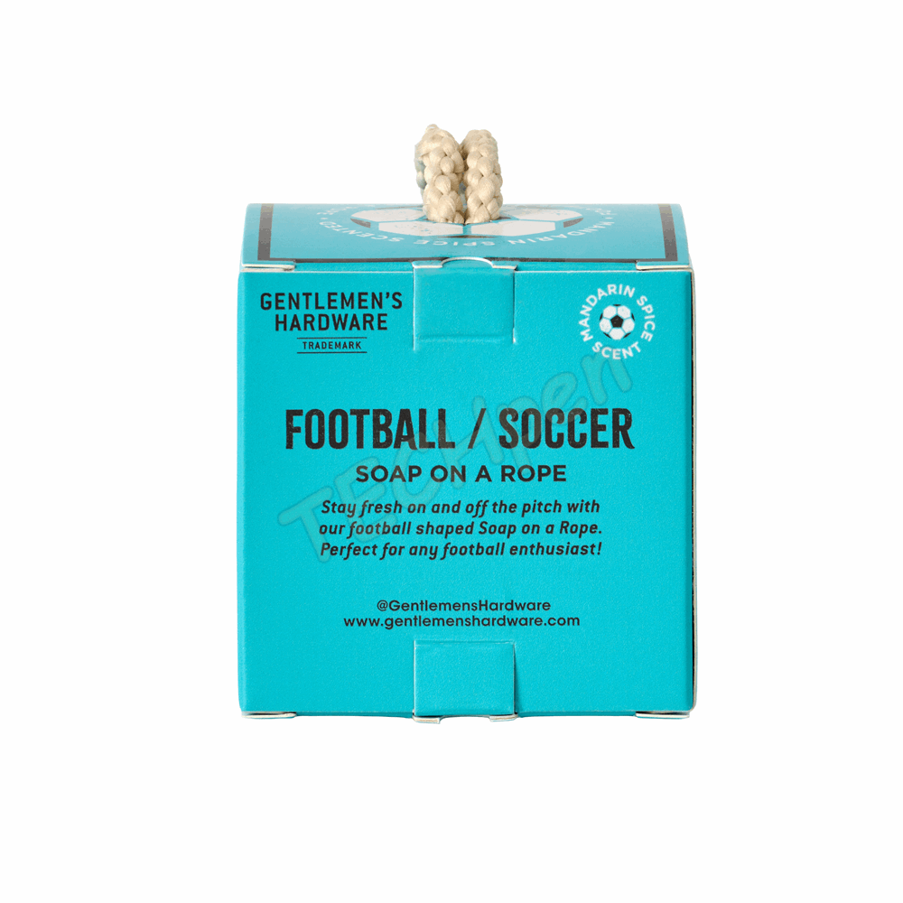 GENTLEMENS GEN922UK FOOTBALL SOAP ON A ROPE - MANDARIN SPICE