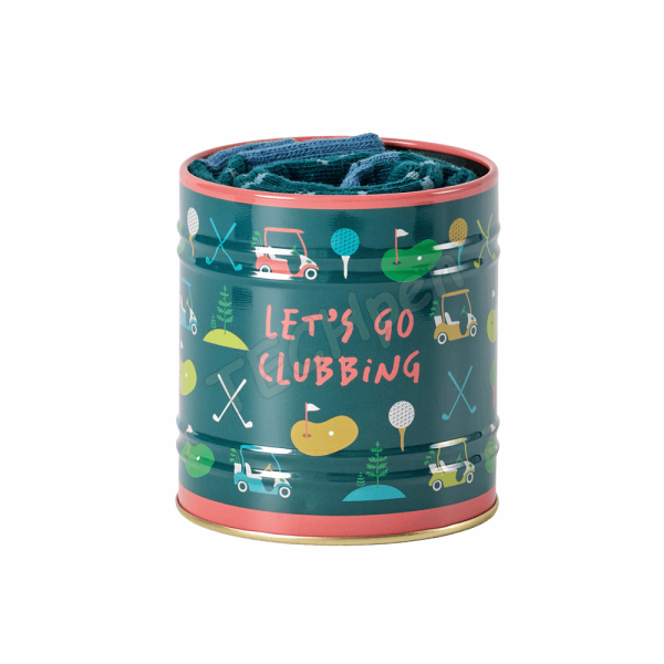 GENTLEMENS GEN932UK STORAGE TIN & SOCK SET - GOLF